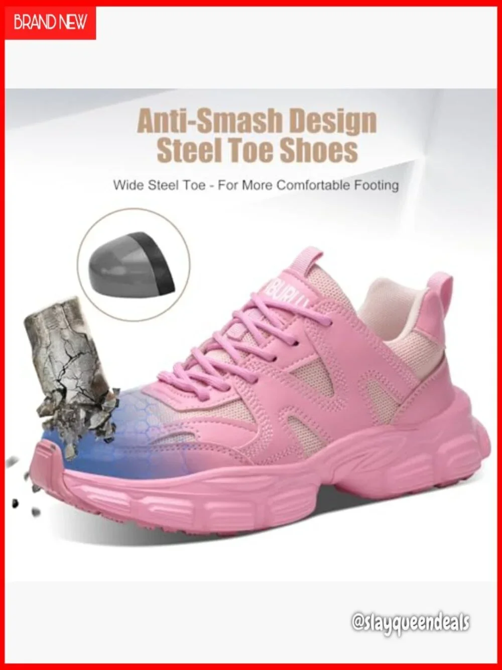 Steel Toe Work Sneakers Non Slip Lightweight Composite Safety Shoes